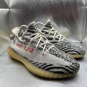 Size 8 adidas Yeezy Boost 350 V2 Low Zebra White Black Mens Sneakers CP9654‎